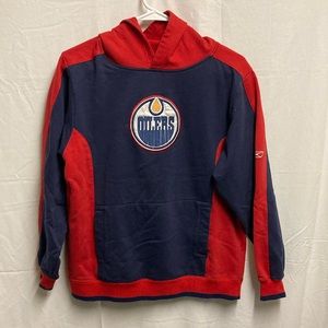 Oilers hoodie child extra large
